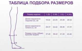Компрессионные чулки после операции как выбрать размер